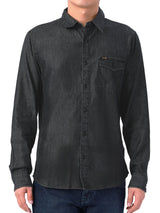 SLIM FIT MEN'S SHIRT LONG SLEEVE BLACK INDIGO