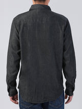 SLIM FIT MEN'S SHIRT LONG SLEEVE BLACK INDIGO