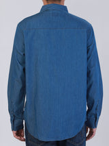 REGULAR FIT MEN'S SHIRT LONG SLEEVE MID INDIGO