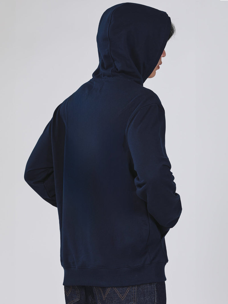 REGULAR FIT MEN'S PULLOVER HOODIE NAVY