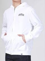 REGULAR FIT MEN'S ZIP UP HOODIE WHITE