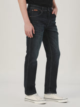 TEXAS SLIM FIT BIKER COLLECTION MID RISE SLIM MEN'S JEANS DARK INDIGO