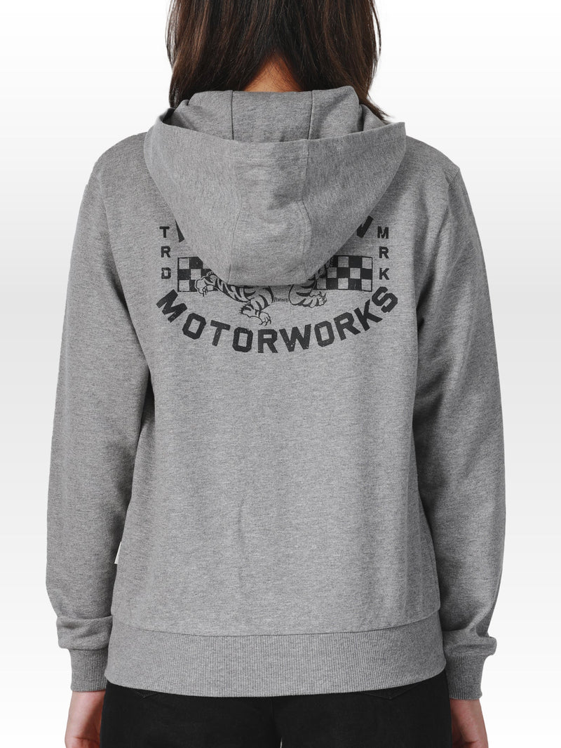 REGULAR FIT WOMEN'S PULLOVER HOODIE GREY