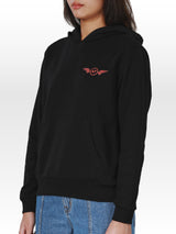 REGULAR FIT WOMEN'S PULLOVER HOODIE BLACK