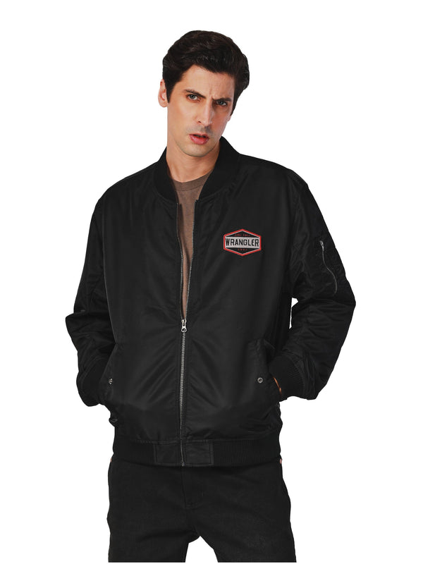 REGULAR FIT BIKER COLLECTION MEN'S JACKET BLACK