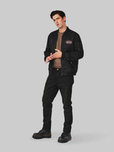 REGULAR FIT BIKER COLLECTION MEN'S JACKET BLACK