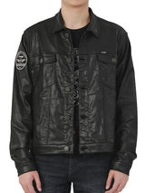 REGULAR FIT BIKER COLLECTION MEN'S JACKET BLACK