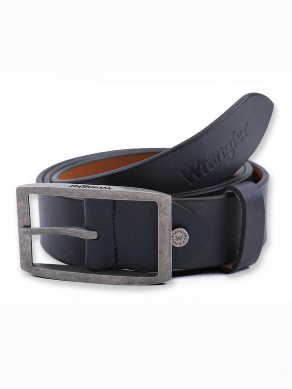 MEN'S LEATHER BELT NAVY