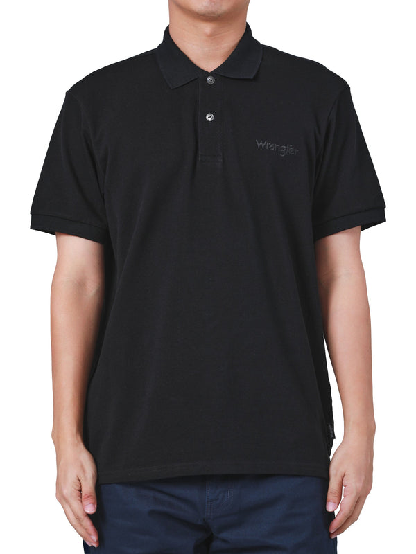 REGULAR FIT MEN'S POLO SHORT SLEEVE BLACK