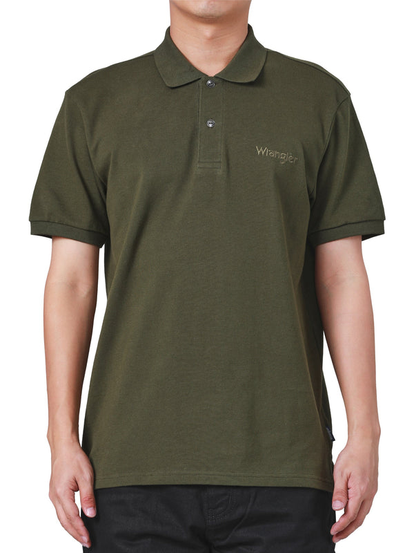 REGULAR FIT MEN'S POLO SHORT SLEEVE DARK GREEN