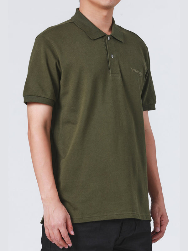 REGULAR FIT MEN'S POLO SHORT SLEEVE DARK GREEN