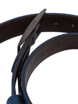 MEN'S LEATHER BELT NAVY