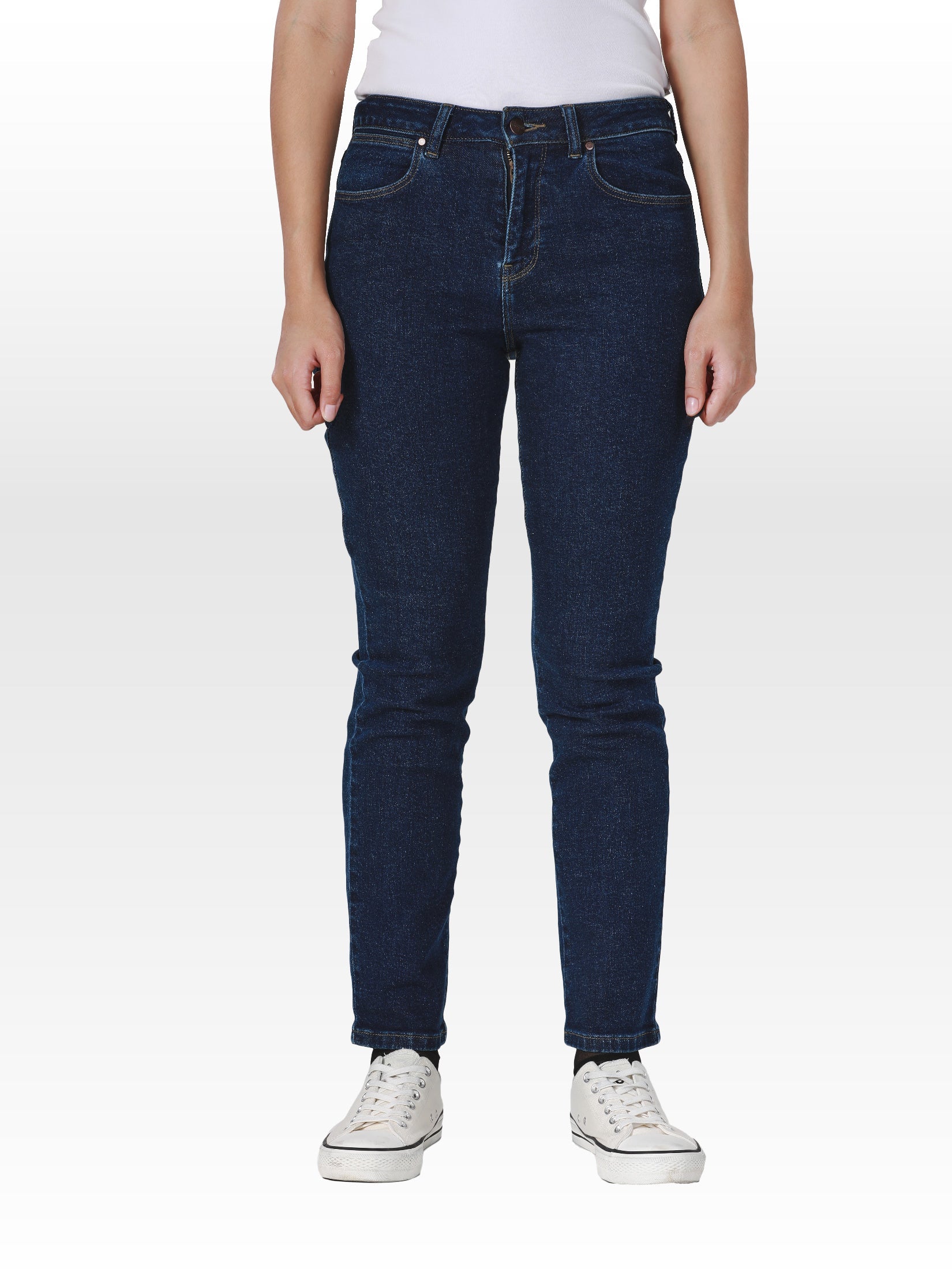 3150~Skinny Fit AMNY Dark Washed Denims 14cm main image 1