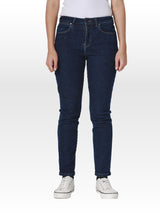 SLIM FIT MID RISE WOMEN'S JEANS MID INDIGO