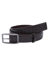 MEN'S LEATHER BELT DARK BROWN