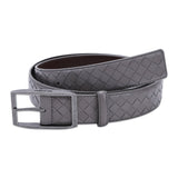 MEN'S LEATHER BELT GREY