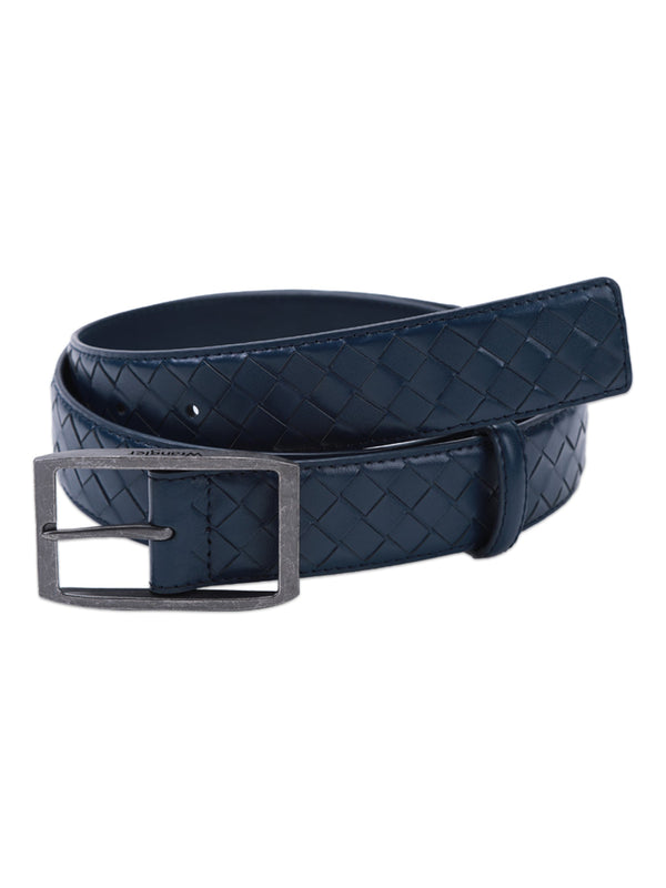 MEN'S LEATHER BELT NAVY