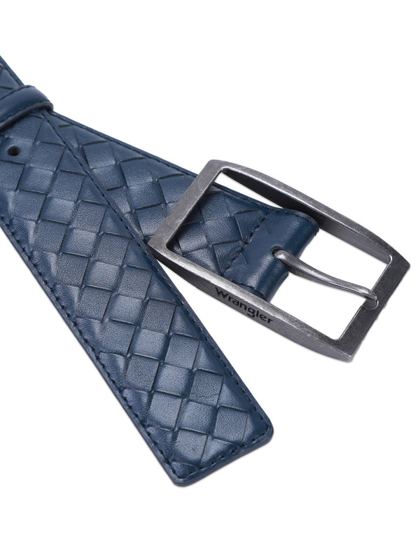 MEN'S LEATHER BELT NAVY