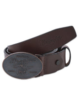 MEN'S BELT LEATHER DARK BROWN