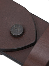 MEN'S BELT LEATHER DARK BROWN