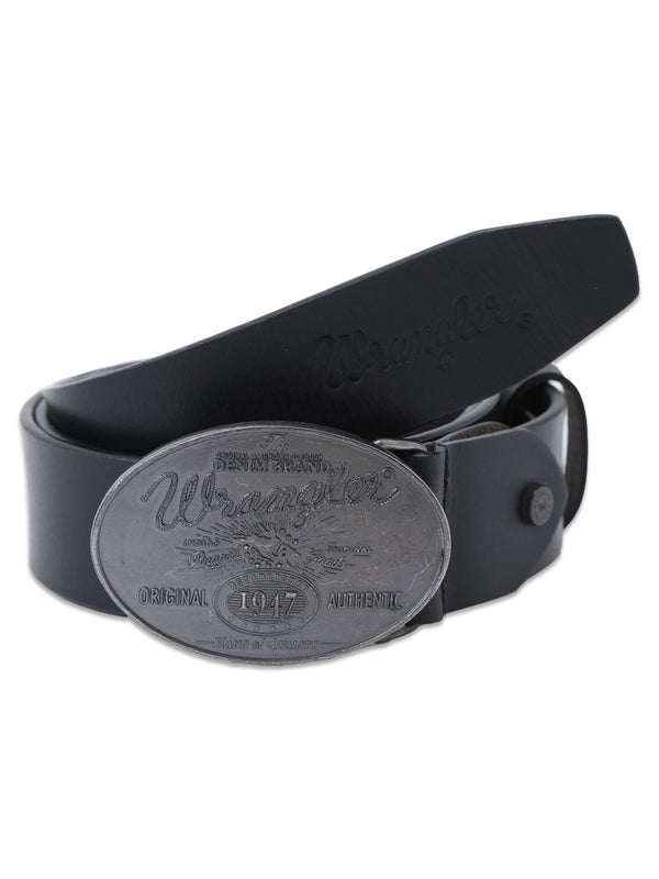 MEN'S BELT LEATHER BLACK