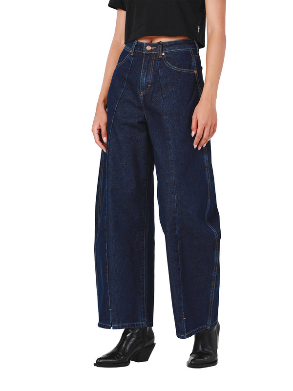 BARREL FIT EVERYDAY WITH WRANGLER COLLECTION HIGH RISE RELAXED WOMEN'S JEANS DARK INDIGO