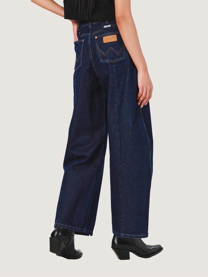 BARREL FIT EVERYDAY WITH WRANGLER COLLECTION HIGH RISE RELAXED WOMEN'S JEANS DARK INDIGO