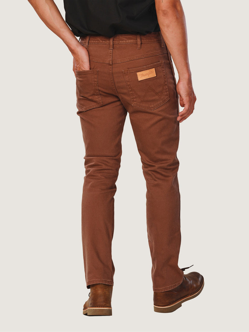 TEXAS SLIM FIT EVERYDAY WITH WRANGLER COLLECTION MID RISE SLIM MEN'S PANTS BROWN