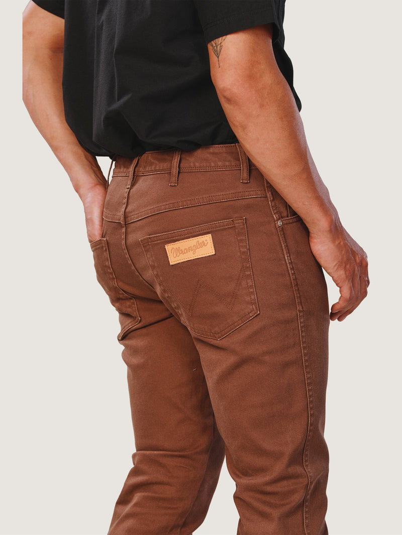 TEXAS SLIM FIT EVERYDAY WITH WRANGLER COLLECTION MID RISE SLIM MEN'S PANTS BROWN