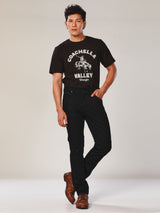 กางเกงยีนส์ผู้ชาย คอลเลคชั่น EVERYDAY WITH WRANGLER TEXAS SLIM FIT เอวกลาง ทรงเข้ารูป สีดำ