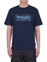 เสื้อยืดแขนสั้นผู้ชาย คอลเลคชั่น EVERYDAY WITH WRANGLER ทรงตรง สีกรมท่า