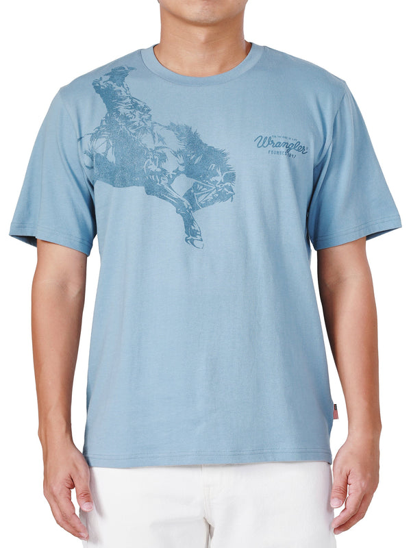 REGULAR FIT EVERYDAY WITH WRANGLER COLLECTION MEN'S TEE SHORT SLEEVE BLUE