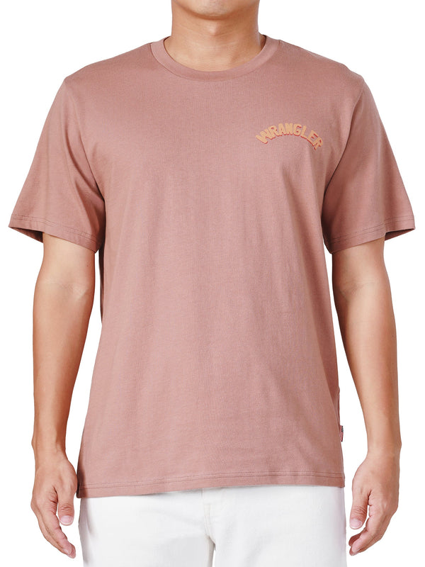 REGULAR FIT EVERYDAY WITH WRANGLER COLLECTION MEN'S TEE SHORT SLEEVE RAW UMBER