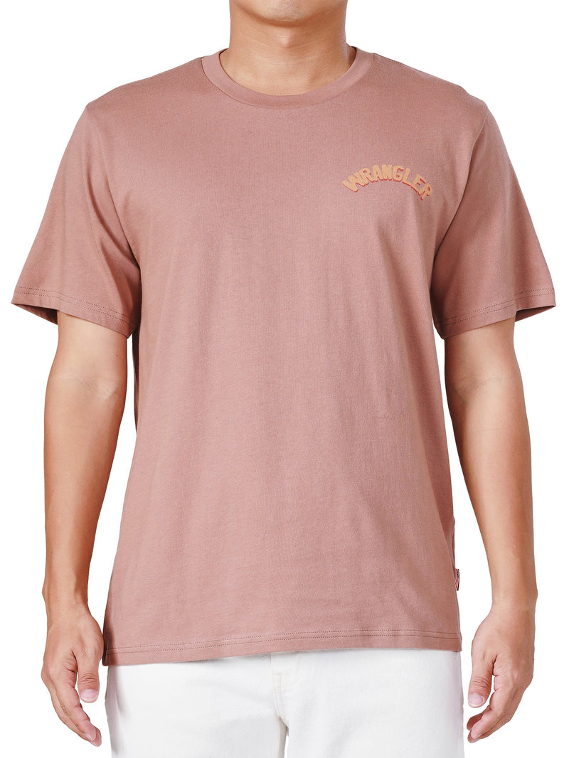 REGULAR FIT EVERYDAY WITH WRANGLER COLLECTION MEN'S TEE SHORT SLEEVE RAW UMBER