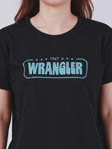 REGULAR FIT EVERYDAY WITH WRANGLER COLLECTION WOMEN'S TEE SHORT SLEEVE BLACK