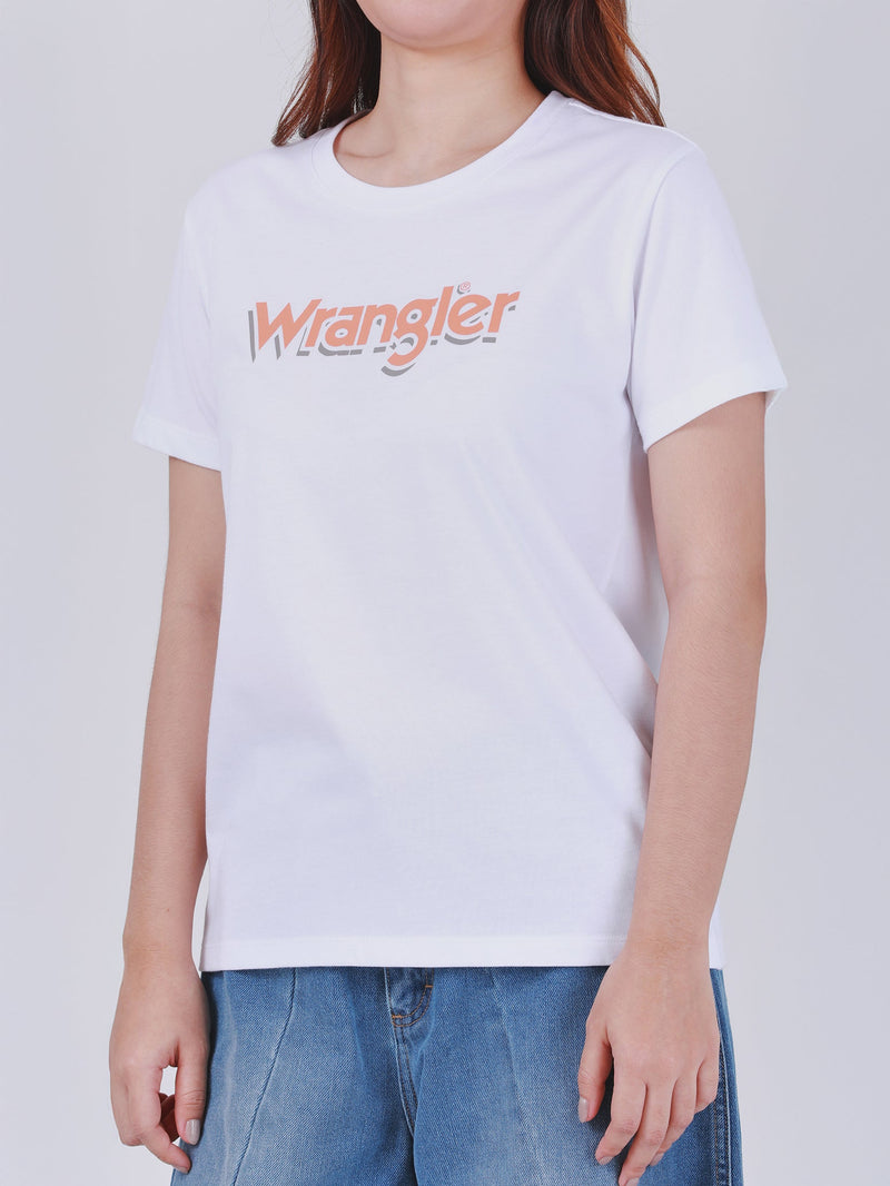 REGULAR FIT EVERYDAY WITH WRANGLER COLLECTION WOMEN'S TEE SHORT SLEEVE WHITE