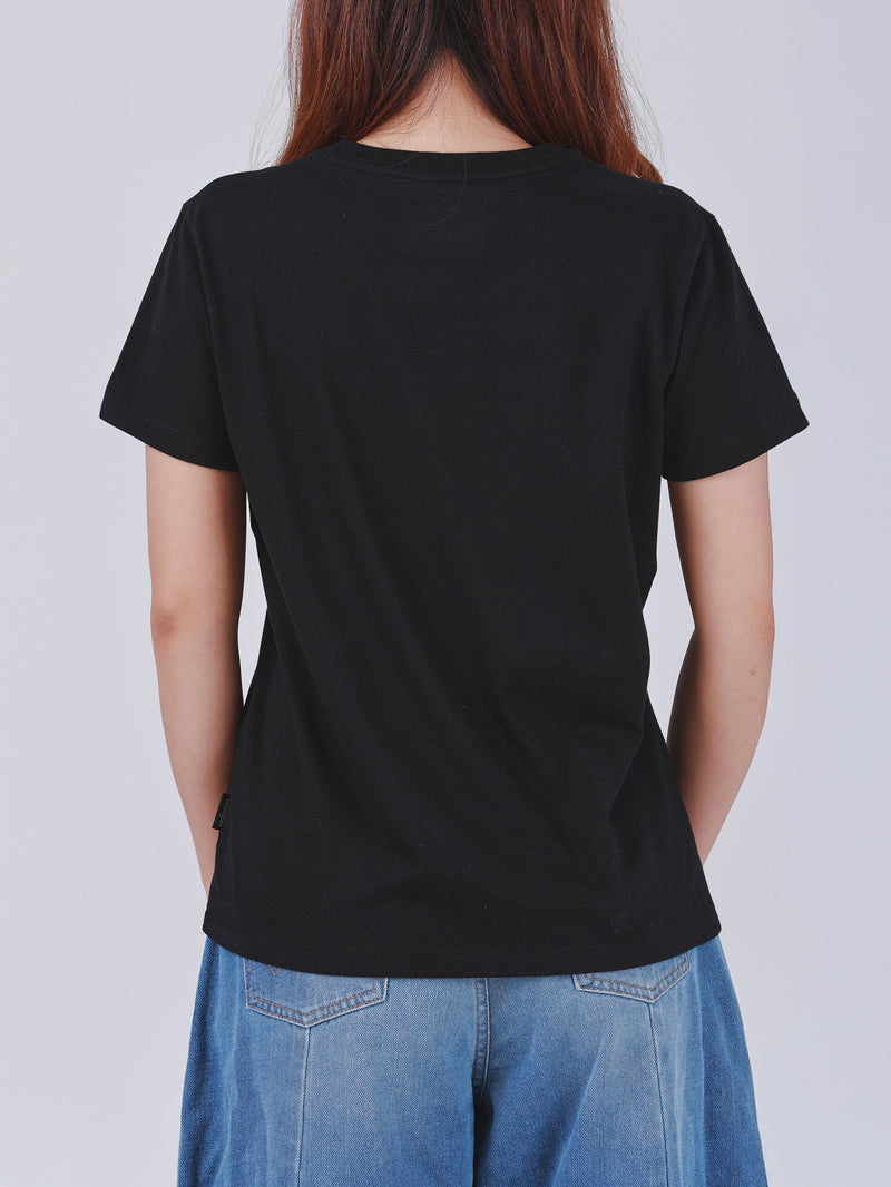 REGULAR FIT EVERYDAY WITH WRANGLER COLLECTION WOMEN'S TEE SHORT SLEEVE BLACK