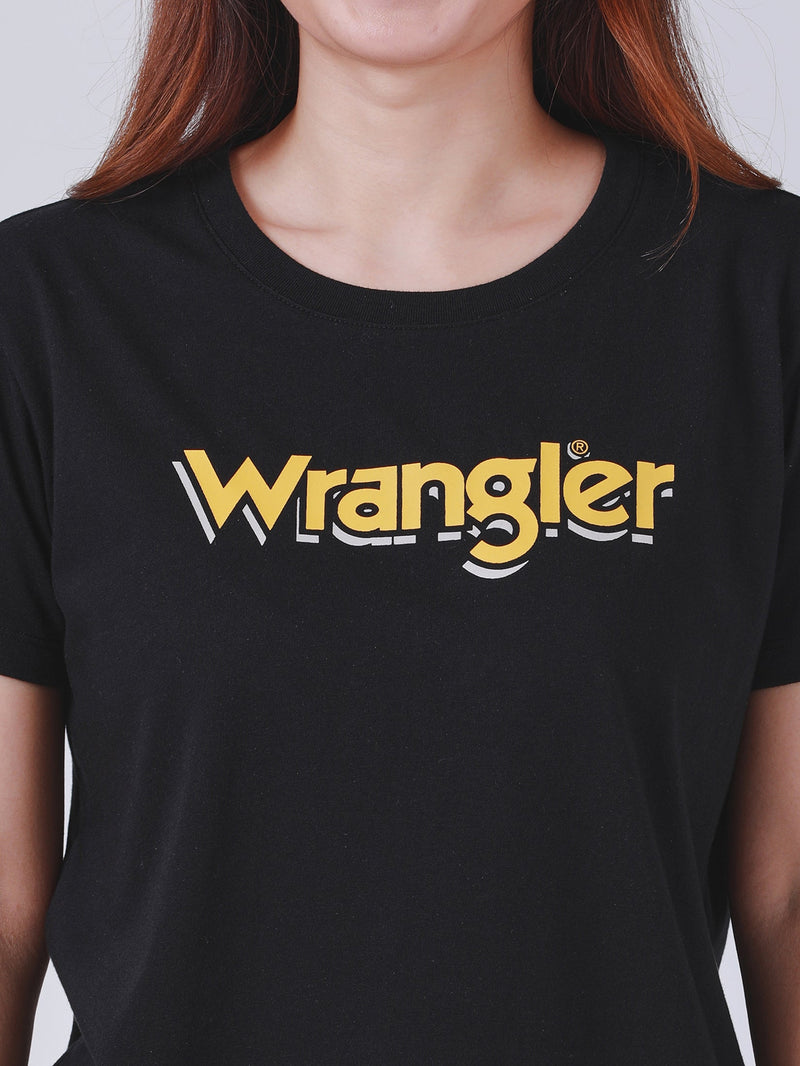 REGULAR FIT EVERYDAY WITH WRANGLER COLLECTION WOMEN'S TEE SHORT SLEEVE BLACK