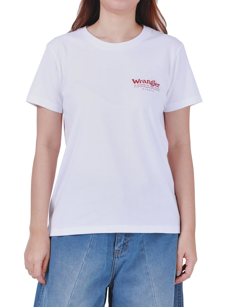 REGULAR FIT EVERYDAY WITH WRANGLER COLLECTION WOMEN'S TEE SHORT SLEEVE WHITE