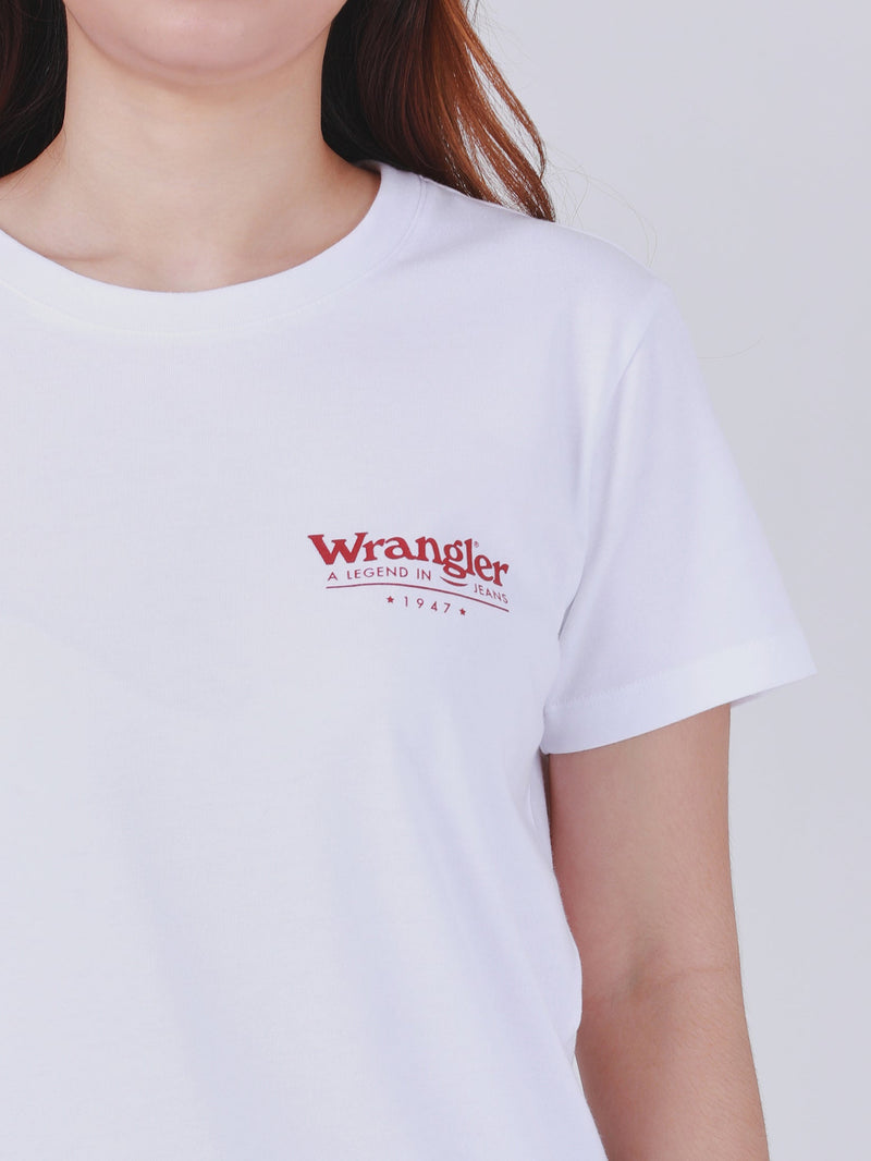 REGULAR FIT EVERYDAY WITH WRANGLER COLLECTION WOMEN'S TEE SHORT SLEEVE WHITE