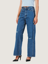 BAGGY FIT EVERYDAY WITH WRANGLER COLLECTION HIGH RISE RELAXED WOMEN'S JEANS DARK INDIGO