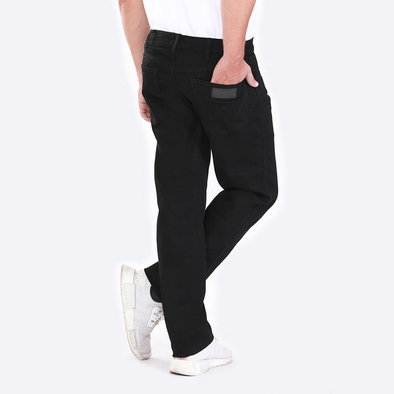 TEXAS SLIM FIT MID RISE SLIM MEN'S JEANS SUPER BLACK