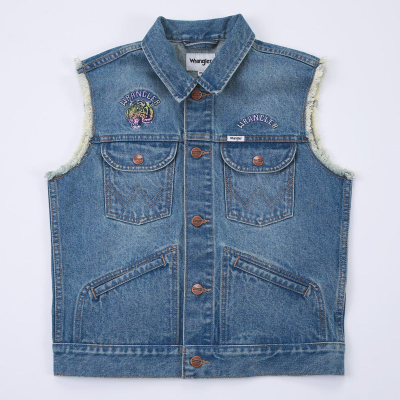 REGULAR FIT WRANGLER KEEPS YOU COOL COLLECTION WOMEN'S VEST LIGHT INDIGO