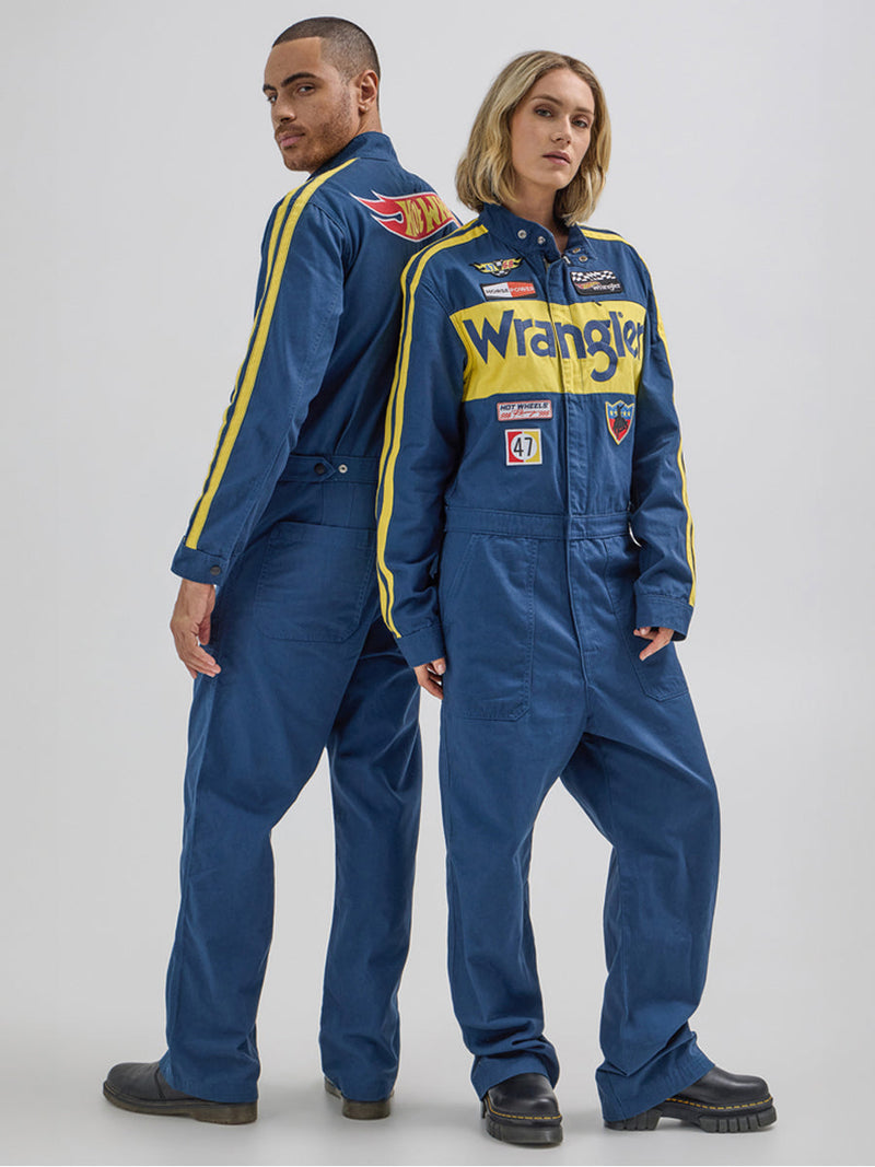 WRANGLER X HOT WHEELS COLLECTION MEN'S JUMPSUIT BLUE