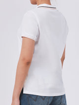 เสื้อยืดโปโลผู้หญิง คอลเลคชั่น WRANGLER KEEPS YOU COOL ทรงตรง สีขาว
