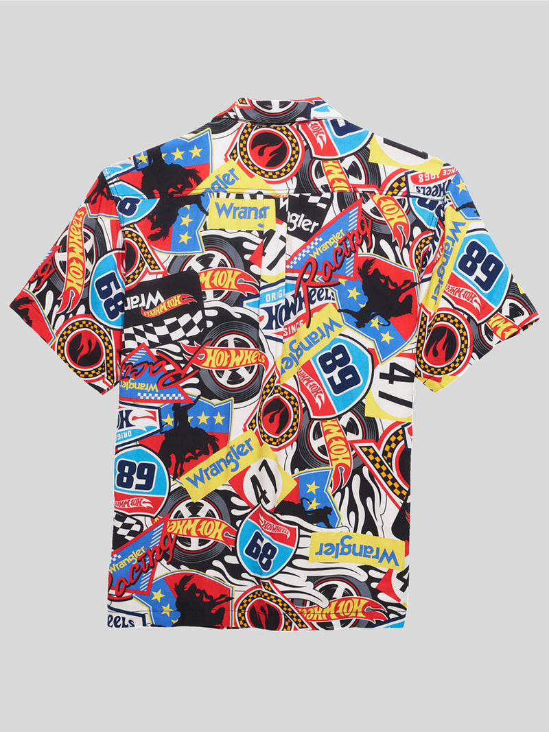 RELAXED FIT WRANGLER X HOT WHEELS COLLECTION MEN'S SHIRT SHORT SLEEVE MULTI COLOR