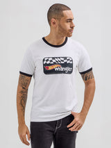 REGULAR FIT WRANGLER X HOT WHEELS COLLECTION MEN'S TEE SHORT SLEEVE WHITE