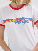 REGULAR FIT WRANGLER X HOT WHEELS COLLECTION WOMEN'S TEE SHORT SLEEVE WHITE