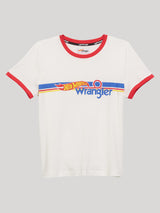 REGULAR FIT WRANGLER X HOT WHEELS COLLECTION WOMEN'S TEE SHORT SLEEVE WHITE