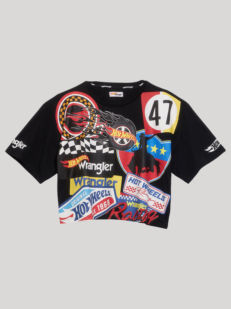 REGULAR FIT WRANGLER X HOT WHEELS COLLECTION WOMEN'S TEE SHORT SLEEVE BLACK